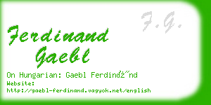 ferdinand gaebl business card